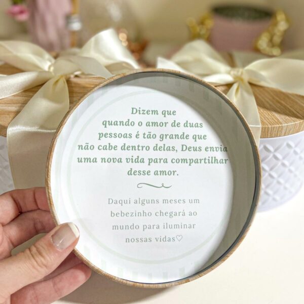 Lata encanto com tampa personalizada